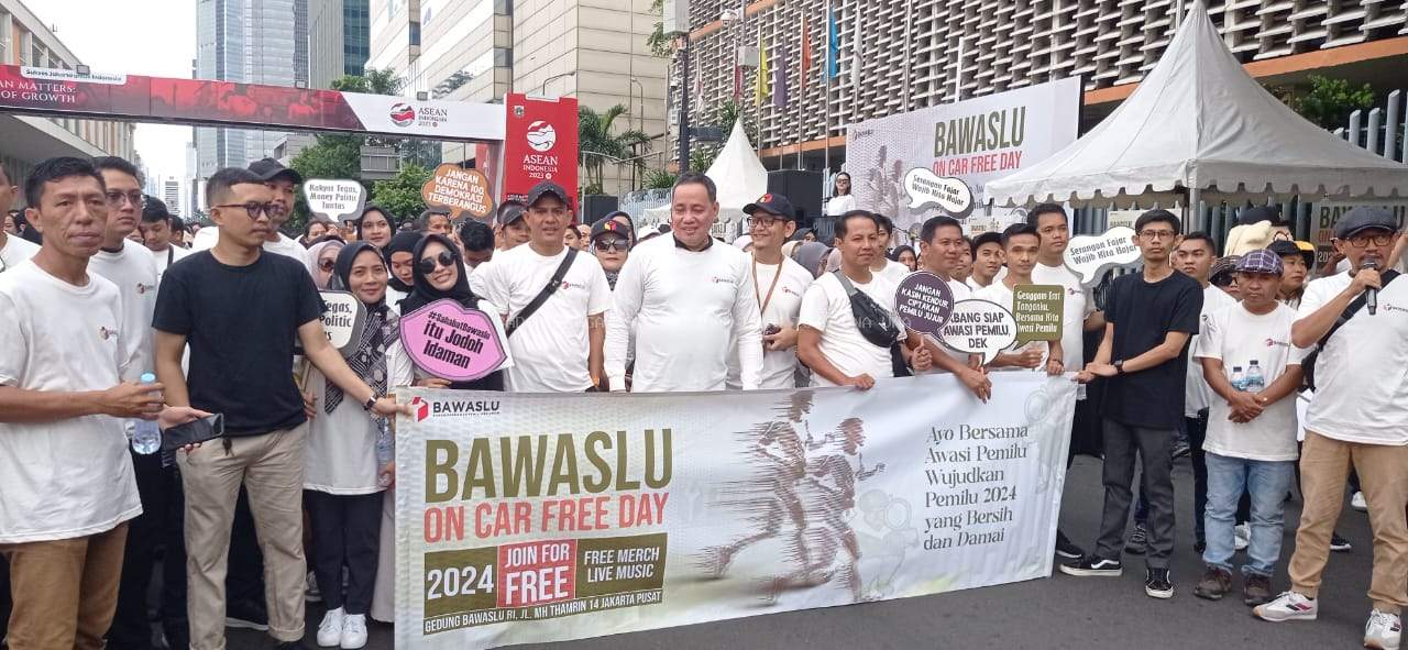 Tim Kehumasan Bawaslu Sulteng Ikuti Bawaslu On CFD Di Jakarta 