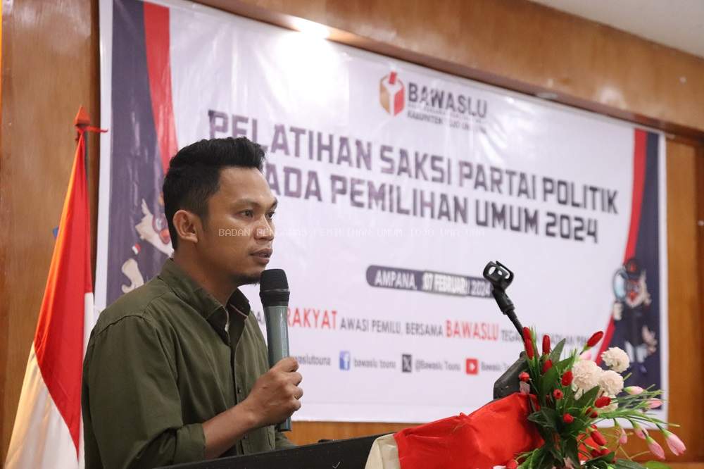 Bawaslu Touna Beri Pelatihan Saksi Bagi Parpol Peserta Pemilu 2024
