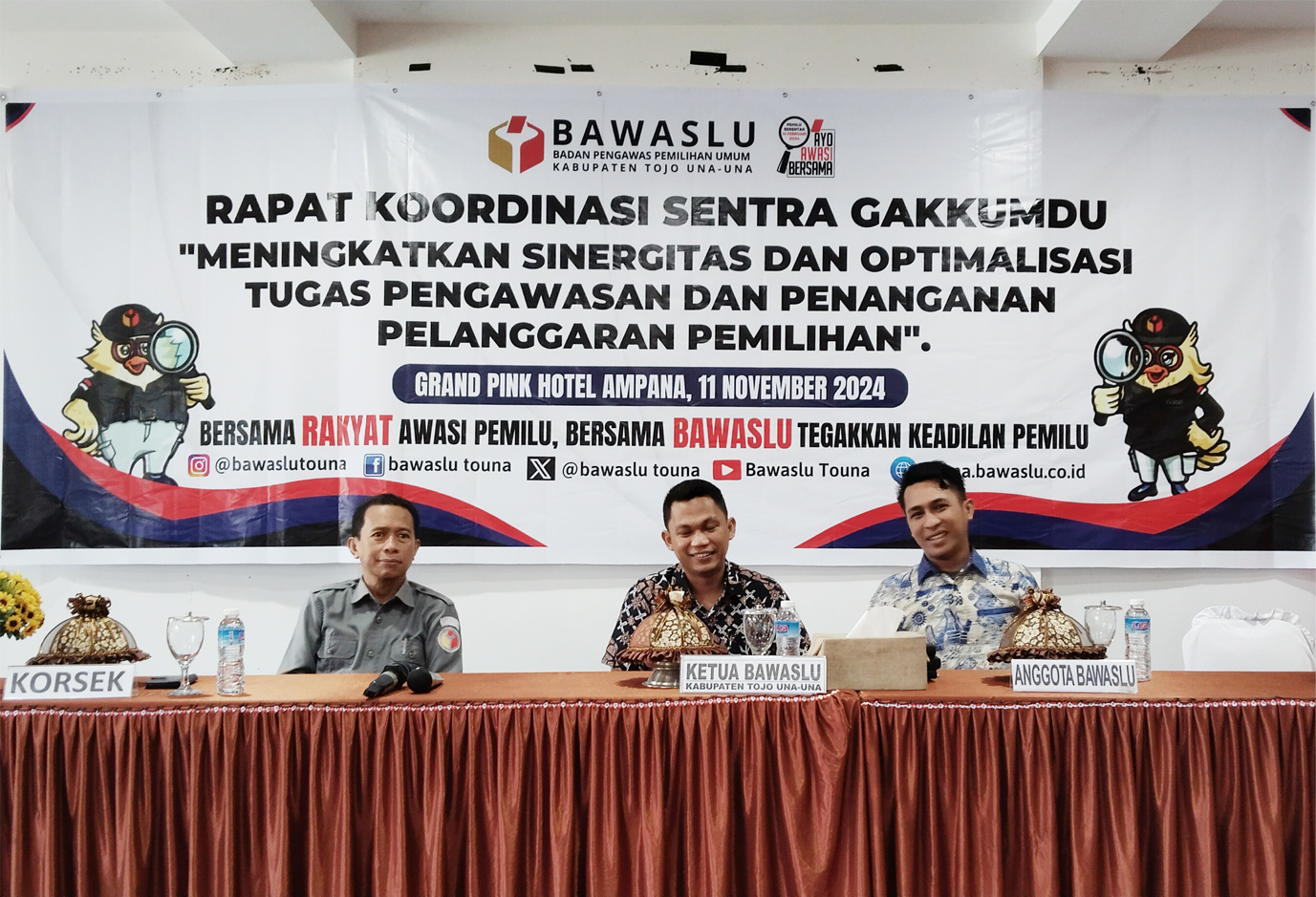 Ketua, Anggota, Koorsek Bawaslu Touna