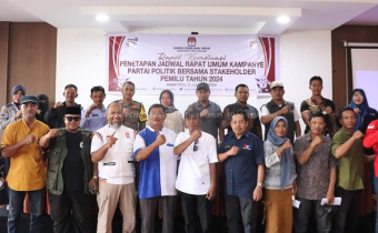 Hadiri Rakor Kampanye Rapat Umum, Arfan Tandje : semua pihak yang terlibat dalam proses kampanye agar supaya betul betul mentaati peraturan 