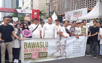 Tim Kehumasan Bawaslu Sulteng Ikuti Bawaslu On CFD Di Jakarta 